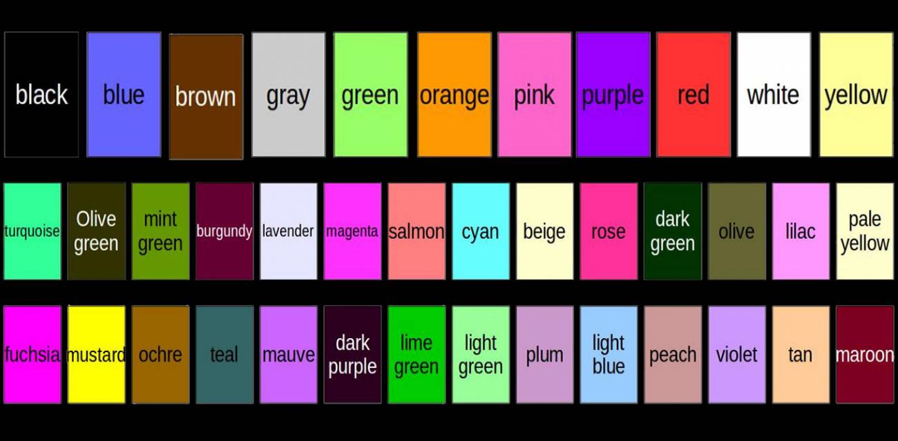 Nuevos nombres para describir mejor los colores