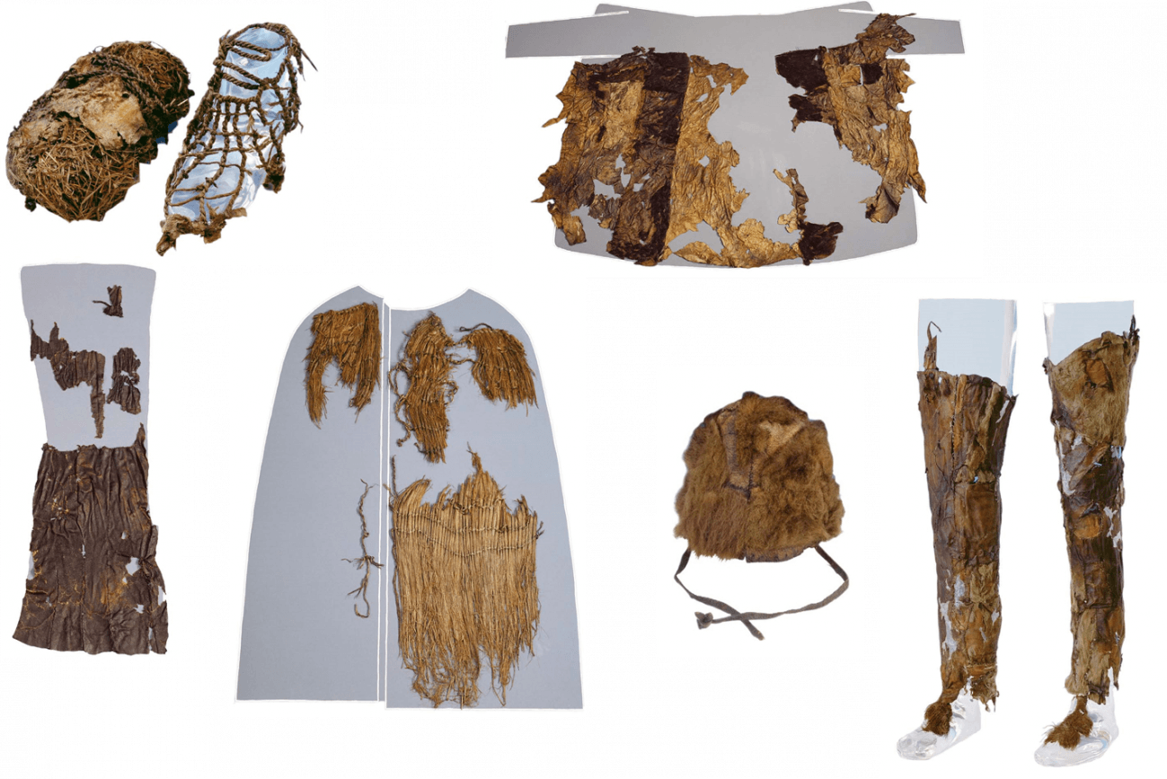 espada Promesa Derritiendo Ötzi llevaba sombrero de piel de oso y abrigo de cuero de cabra