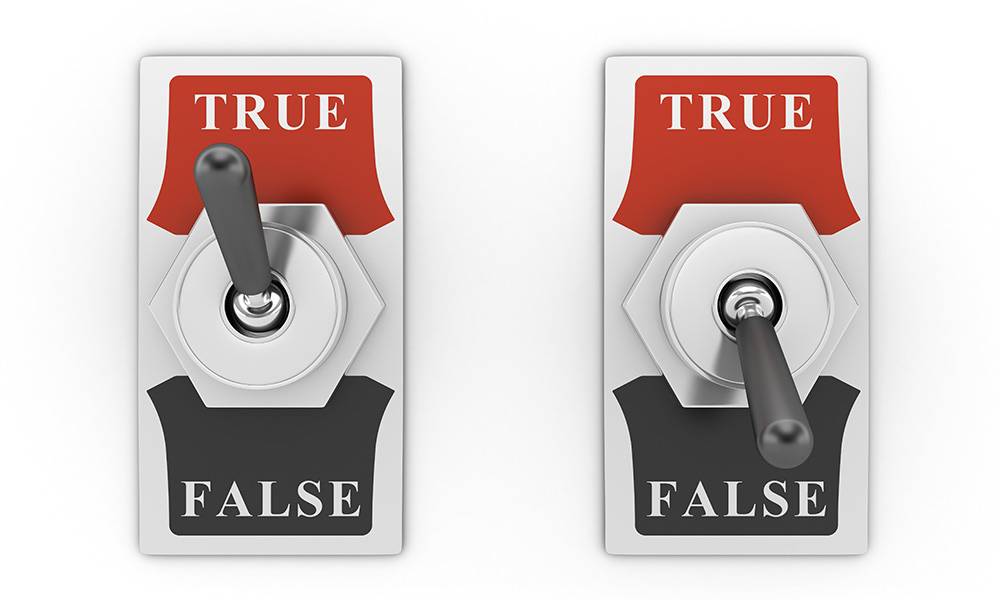 Interructores con las opciones de True o False