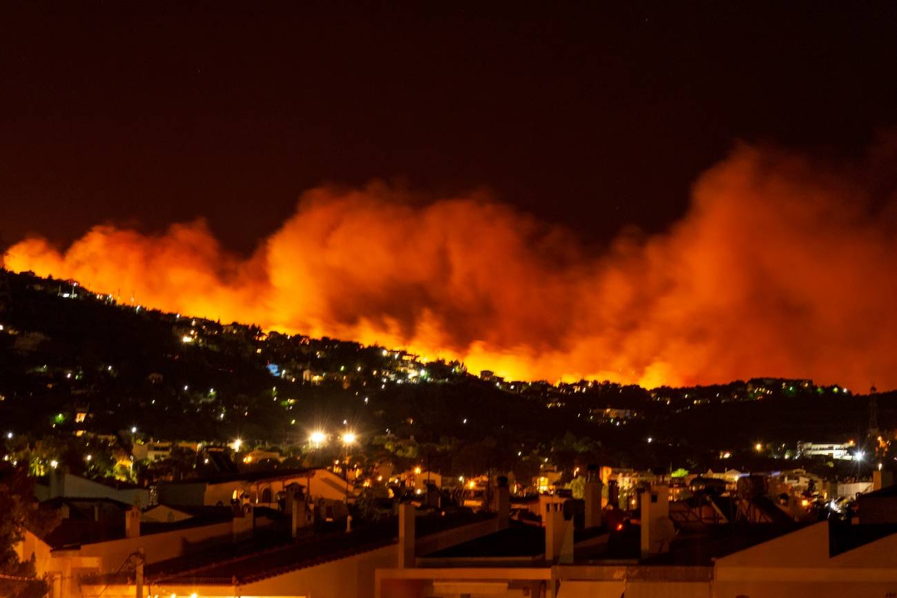 Incendio forestal en GRECIA