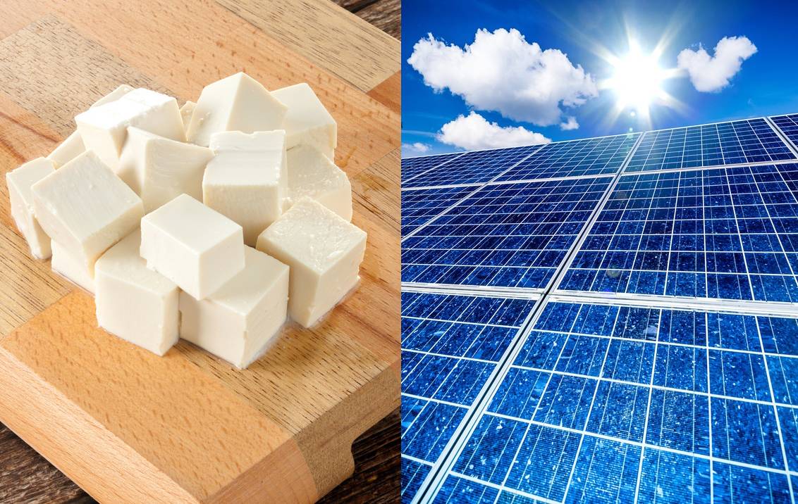 El cloruro de magnesio, presente en el tofu, podría impulsar la energía fotovoltaica. / Fotolia