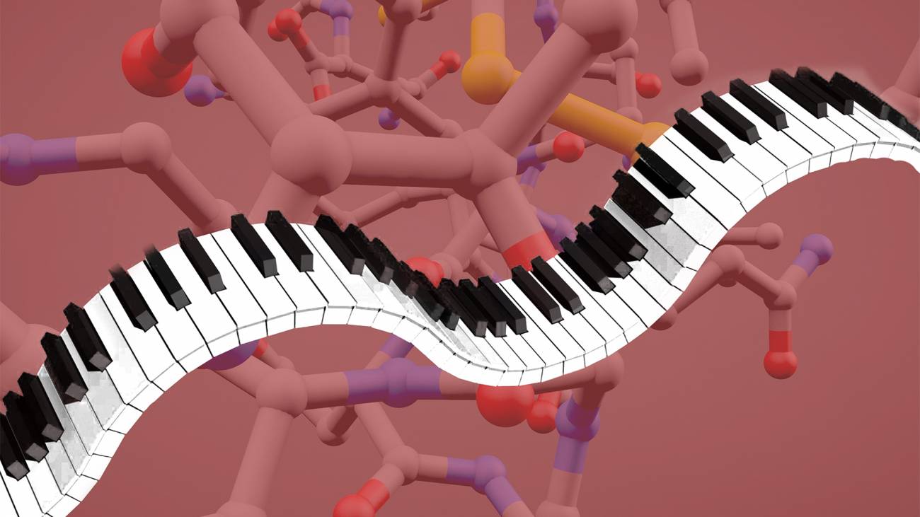 Imagen de un hipotético 'piano molecular'