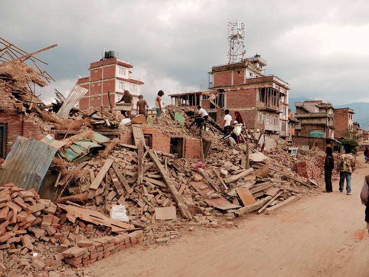 Daños causados por el terremoto en Nepal / SIM Central and South East Asia.