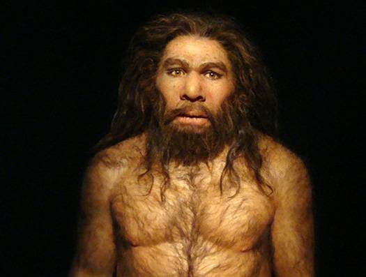 Réplica de un Homo neanderthalensis