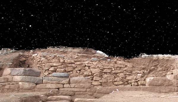 Simulación de la reconstrucción del cielo visible en el yacimiento Los Rodiles (Guadalajara) en el siglo I a.C.