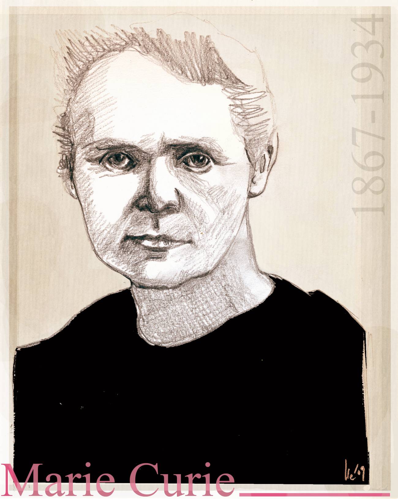 ilustracion Marie Curie