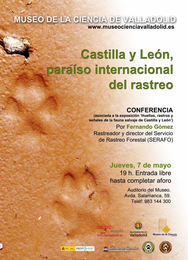 Cartel de la charla 'Castilla y León, paraíso internacional del rastreo'