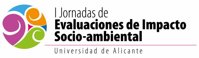 Logotipo de las I Jornadas de Evaluaciones de Impacto Socio-Ambientales de la Universidad de Alicante