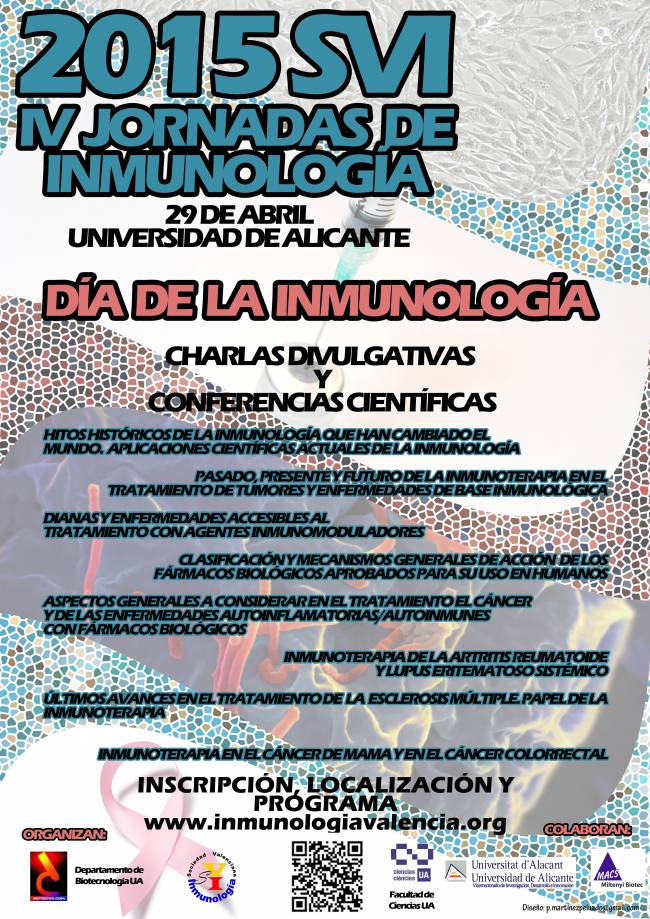 Poster Jornadas de la Sociedad Valenciana de Inmunología en la Universidad de Alicante