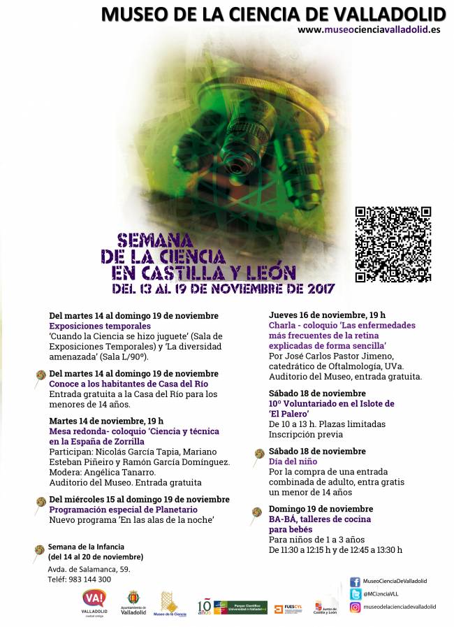 Cartel Semana de la Ciencia en el Museo de la Ciencia  de Valladolid