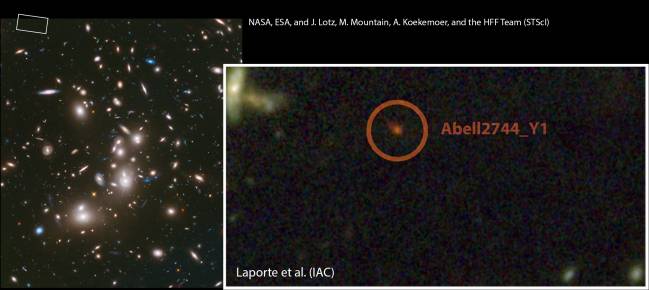 Imagen profunda del cúmulo de galaxias Abell 2744 
