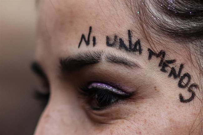 Manifestación contra los crímenes machistas en Buenos Aires