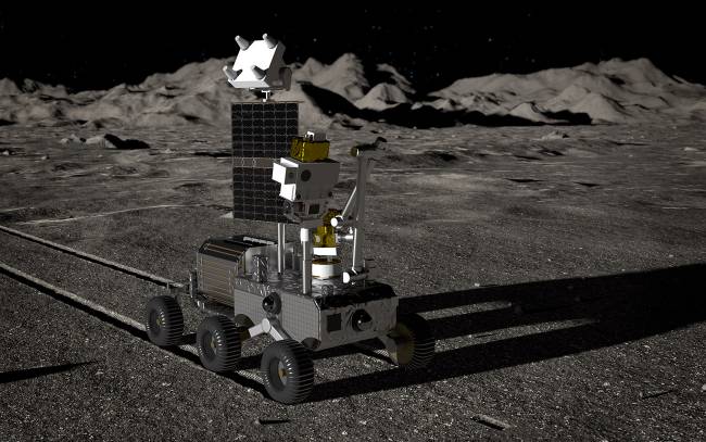 Ilustración de un rover lunar