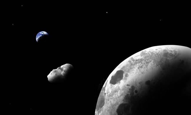 Asteroide Kamo`oalewa en el sistema Tierra-Luna