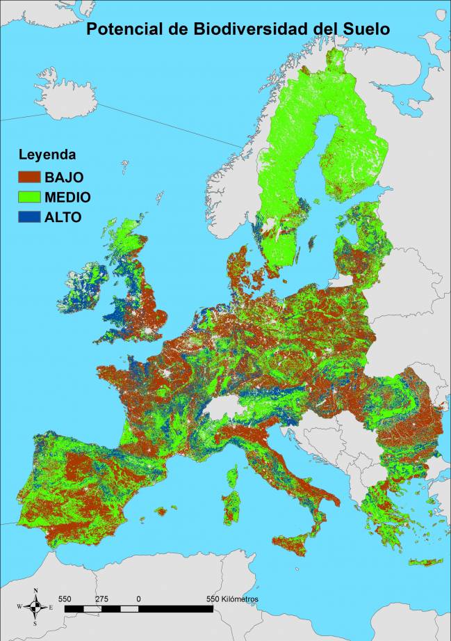 Primer mapa digital europeo sobre biodiversidad del suelo / Fundación Descubre