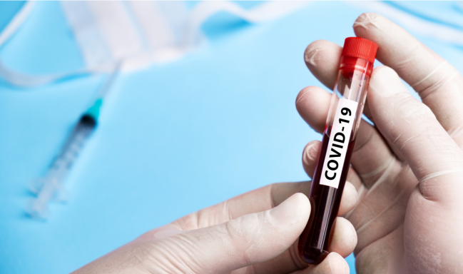 tubo muestra sangre