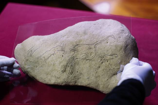 Muestra de arte rupestre hallada en el yacimiento de L’Hort de la Boquera