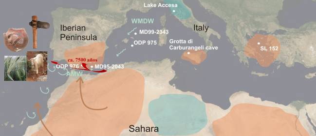 Rutas de expansión del Neolítico por el ámbito mediterráneo