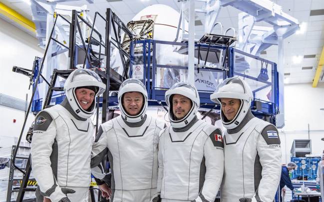 Los cuatro astronautas de la misión Axiom-1