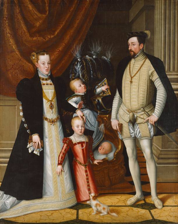 Maximiliano II y su familia. Wikipedia