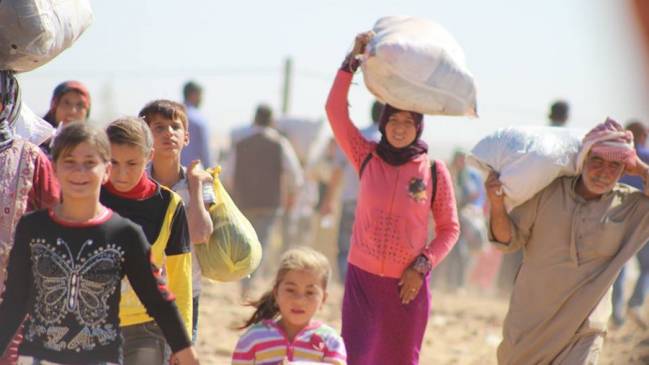 Refugiados sirios en 2014 que abandonaron su país debido a la violencia