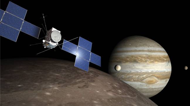 La misión Juice de la ESA investigará tres lunas de Júpiter: Europa, Calisto y Ganímedes. / Airbus