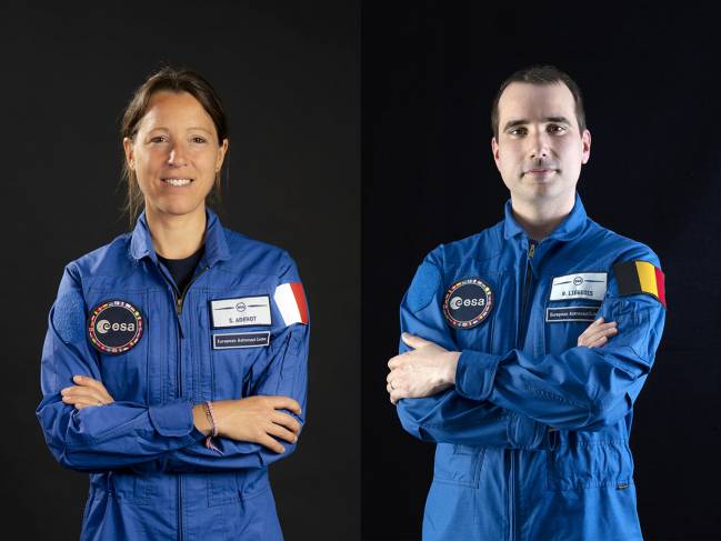 Los astronautas Sophie Adenot y Raphaël Liégeois