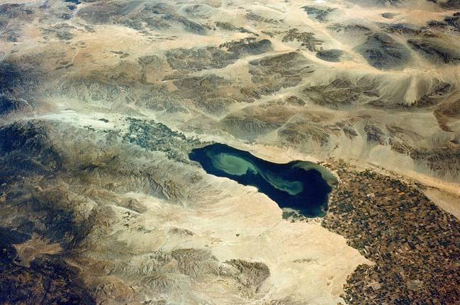Lago o mar de Salton, en el sur de California (EE UU), fotografiado desde la nave espacial Gemini-5