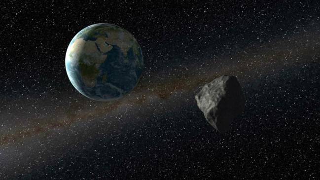 Representación de un asteroide cercano a la Tierra