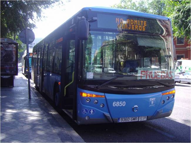 Autobús utilizado en la campaña de medida. (Fuente: INSIA)