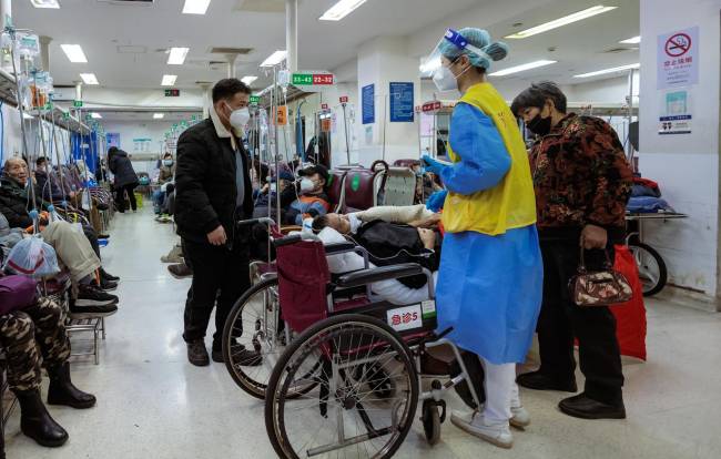 pacientes de covid en hospital chino
